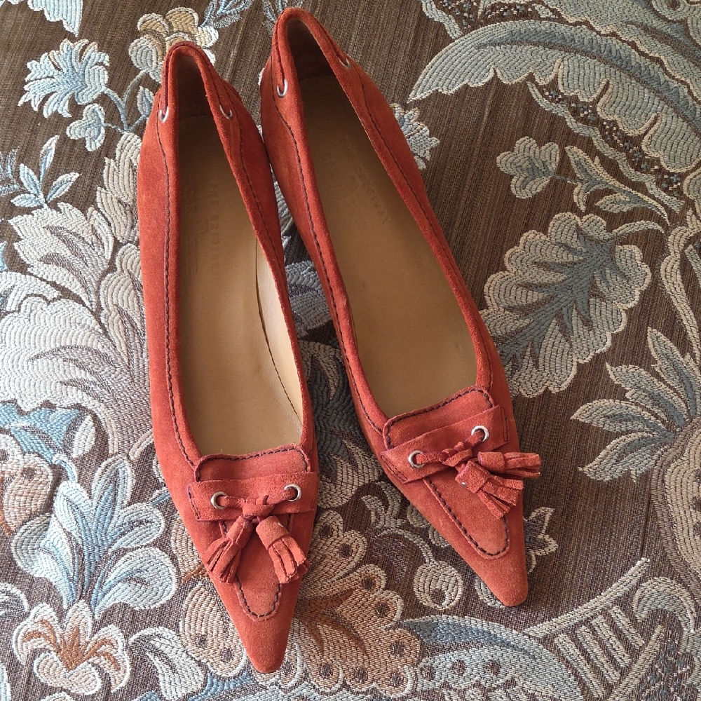The Original Car Shoe Orange Brown Flats Loafers